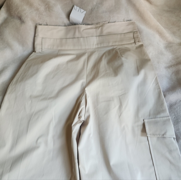 ZARA BELTED high waist GABARDINE PANTS (NWT) beige size L - Picture 15 of 16